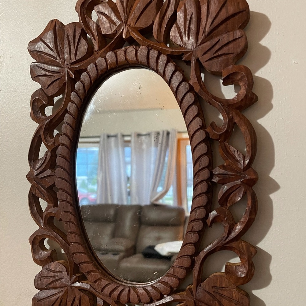 Hand carved wooden frame